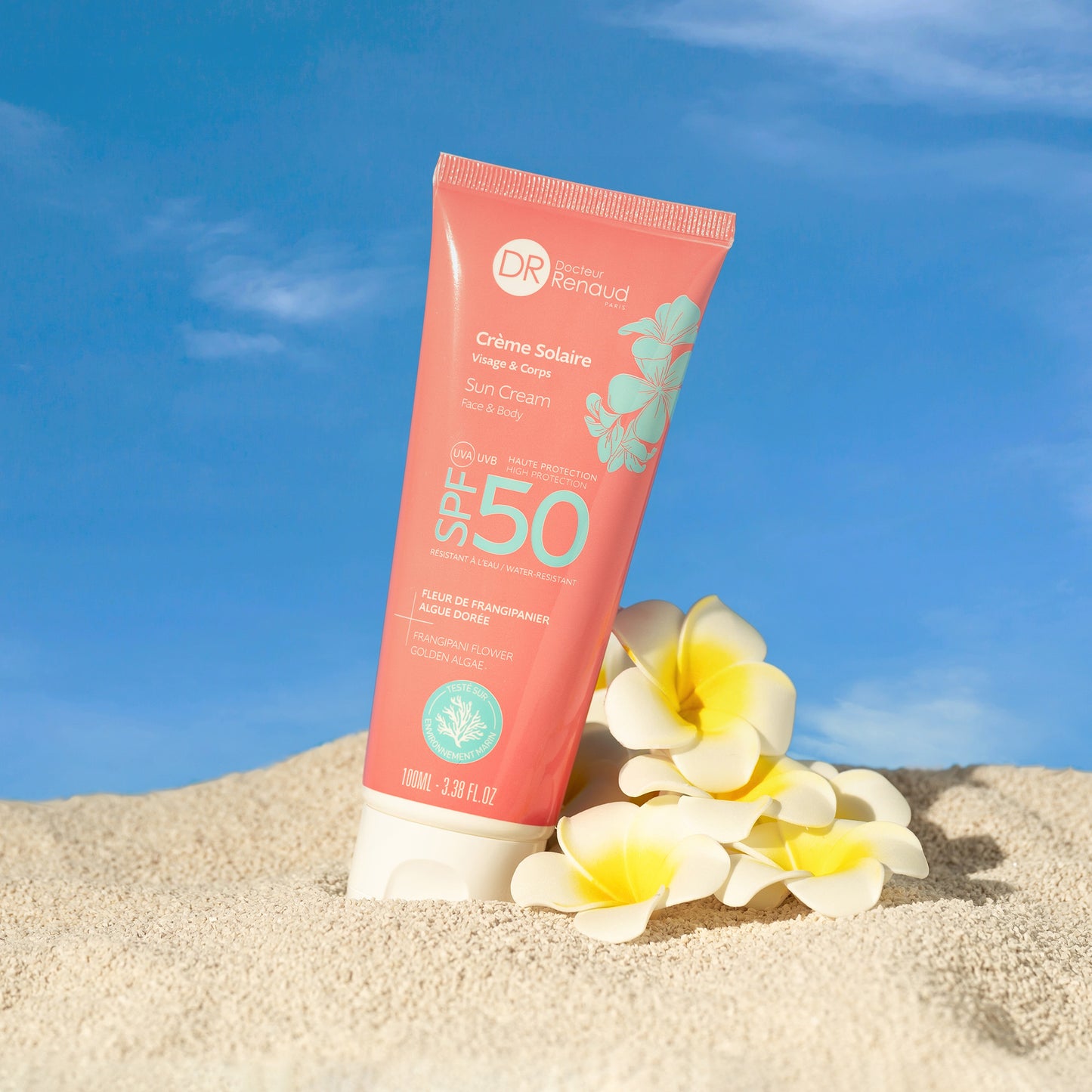 Crema solare viso e corpo SPF50 ai Fiori di Frangipane 100 ml